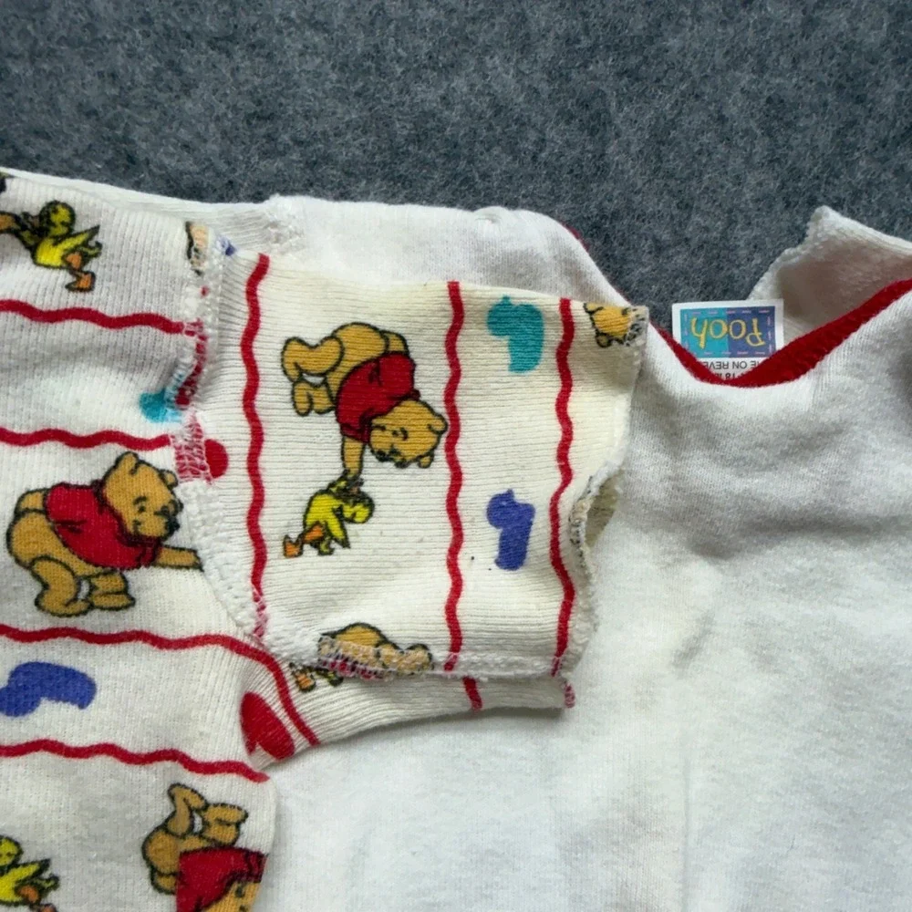 Vintage Disney Winnie the Pooh Baby Bodysuit Lot 3pc Fruit of the Loom Small 90s